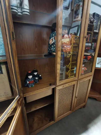 Light up Oak Display Cabinet - house of Braemore