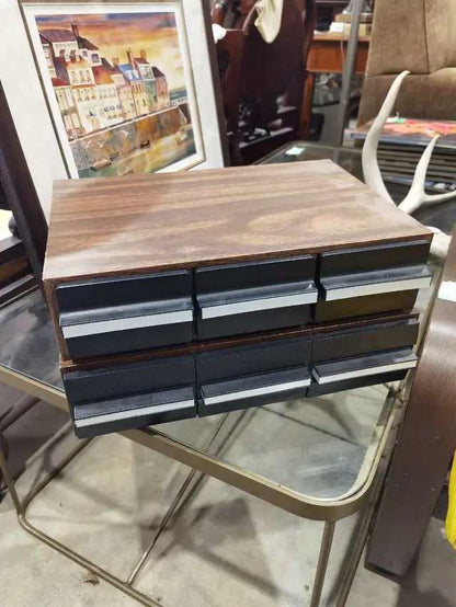 Vintage Cassette Tape Storage Cabinet (2 available)