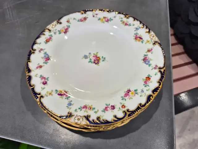 Wedgwood Floral Plates - Set of 9-