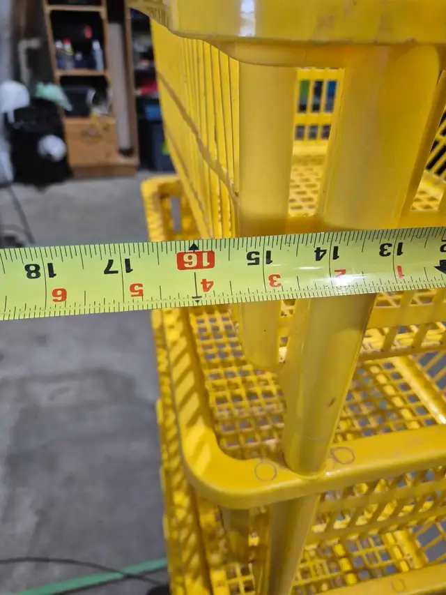 Yellow Plastic Utility Storage Shelf