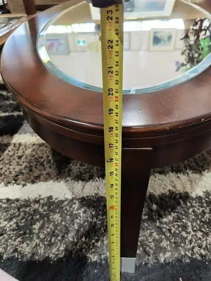 Oval Coffee Table with Mirror Top