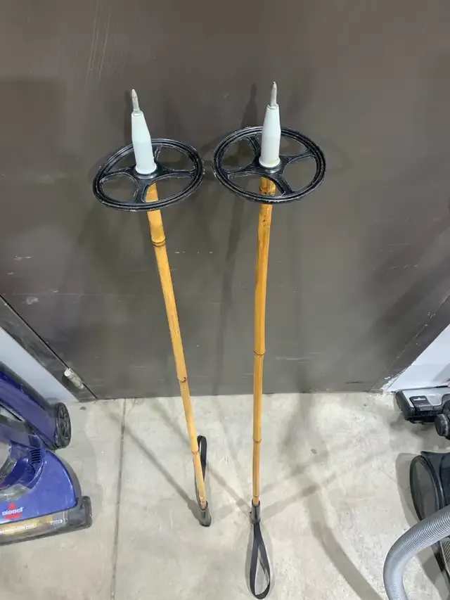 49" Vintage Bamboo Ski Poles