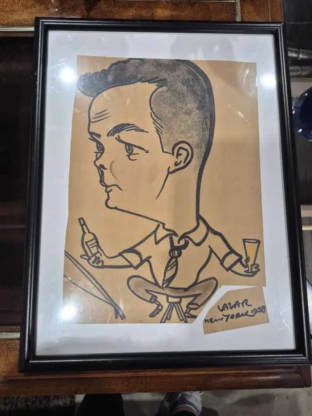 Vazar Original 1958 New York Caricature Drawing