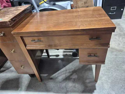 Vintage Sewing Machine Cabinet and Table