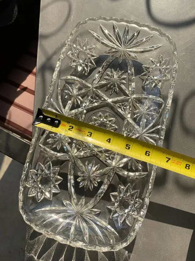 Vintage Crystal Serving Trays - 2 available