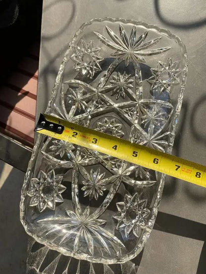 Vintage Crystal Serving Trays - 2 available