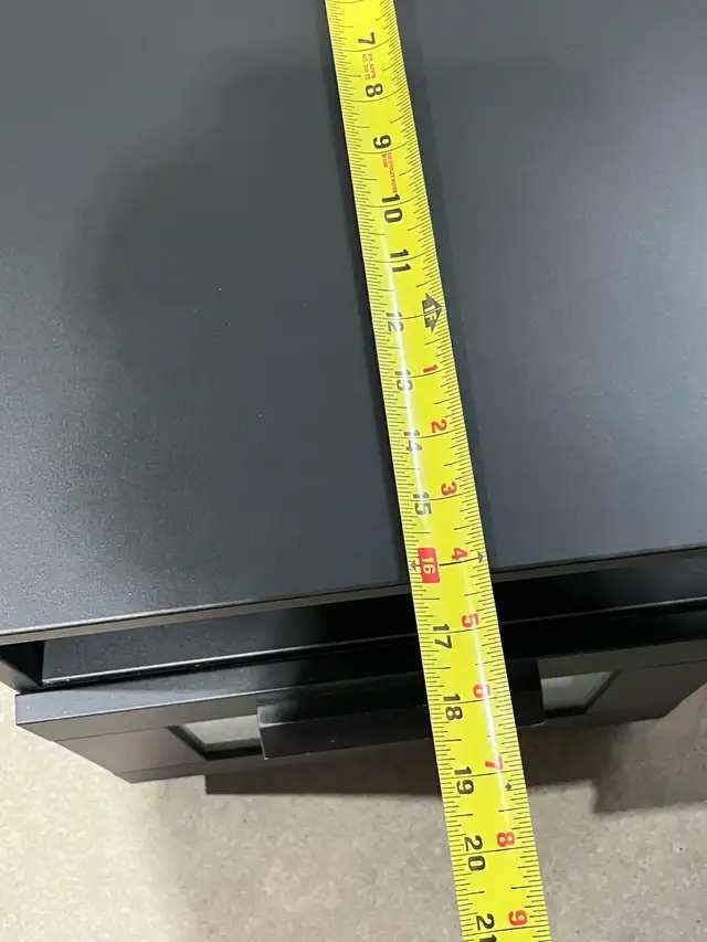 Black IKEA Nightstand with One Drawer