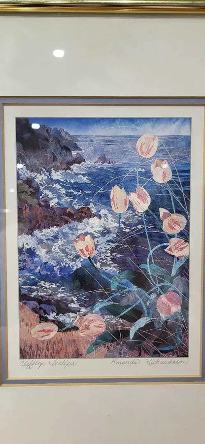 Amanda Richardson Clifftop Tulips Framed Art 11x13