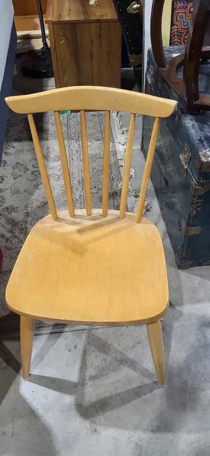 Wooden Spindle Back Chairs - 4 Available