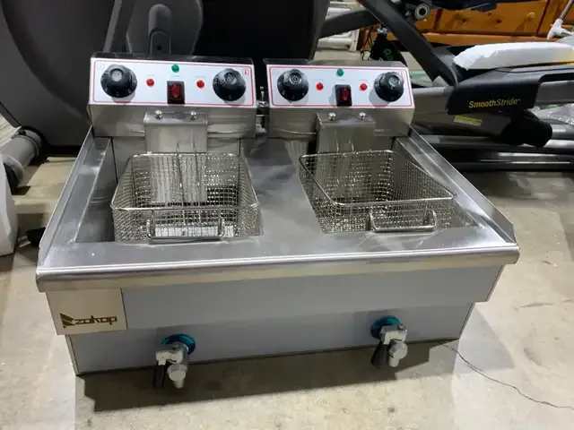NEW! Zokop Industrial Double Fryer