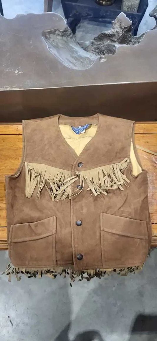 Sears Boys Shop Vintage Fringe Vest size 12