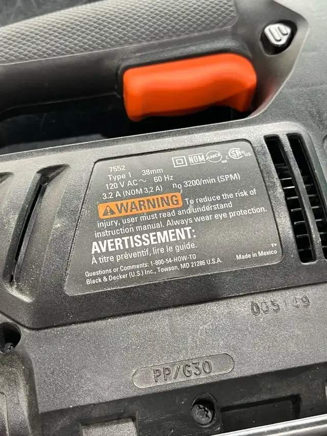Black & Decker Jigsaw 7552 - power tested