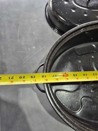 JY Cookment Granite-Enamel Roaster Pan 19" with Lid
