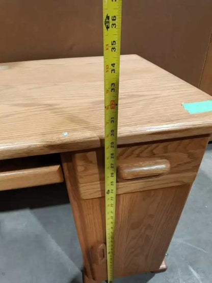 Drexel Oak Desk with cable management