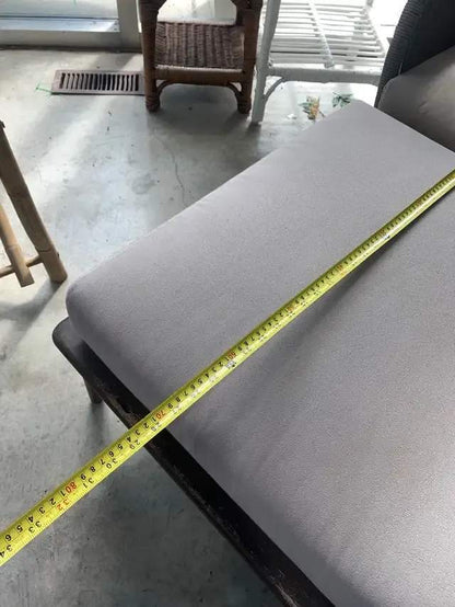 Modern Roped Grey Patio Chair with Ottoman