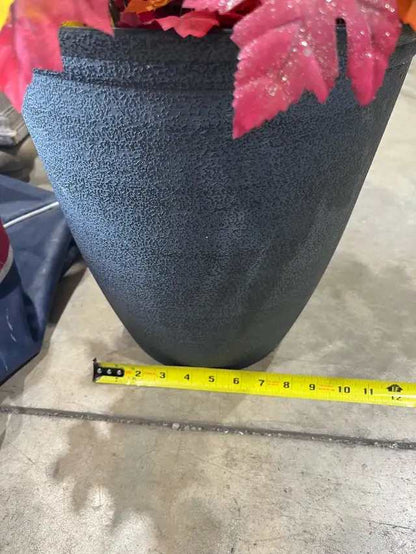 Fall Floral Arrangement in Black Planter