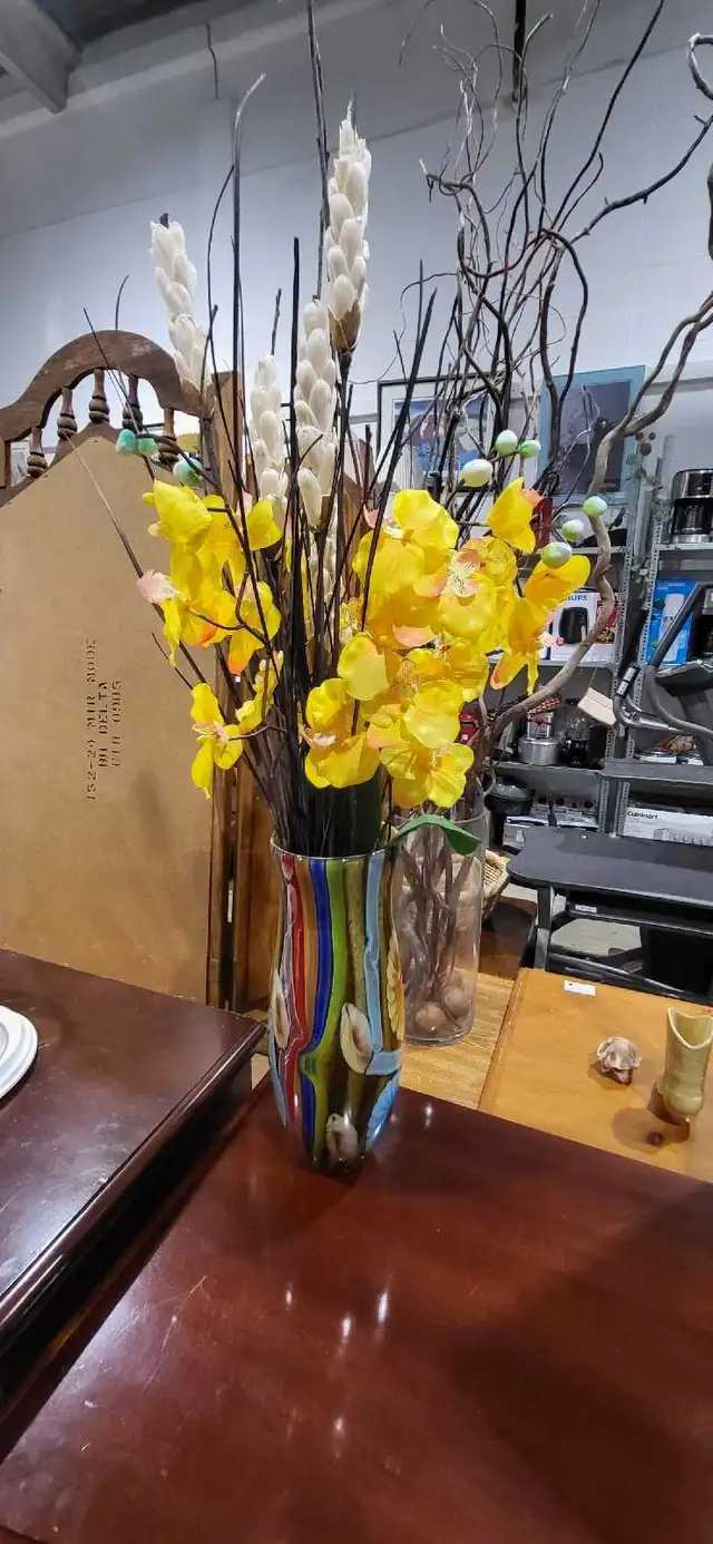Murano Art Glass Vase - Flowers