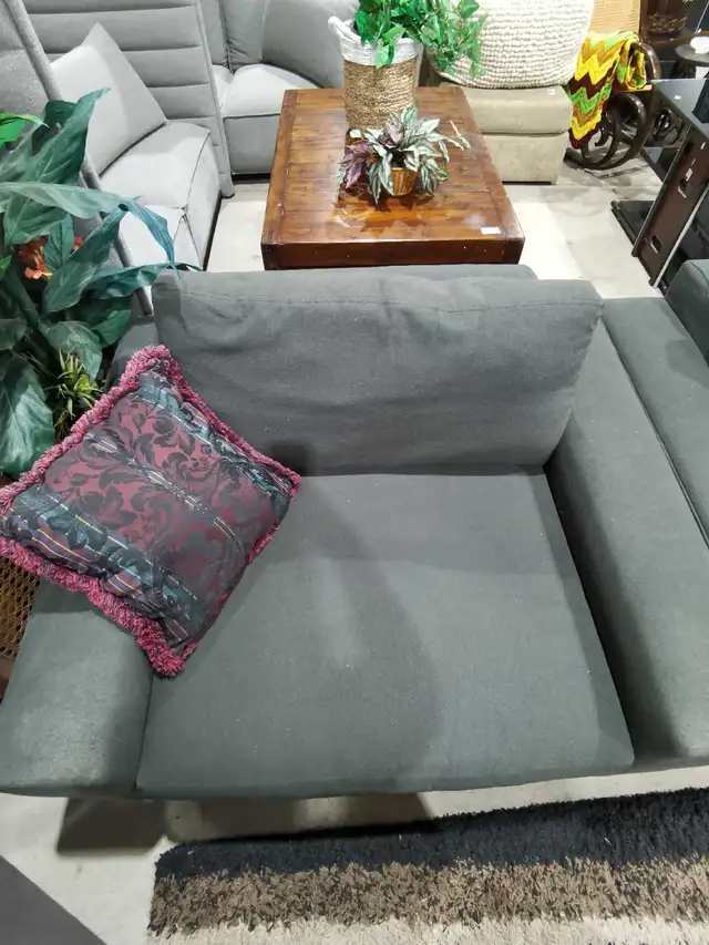 grey comfy chairs ( 2 available)