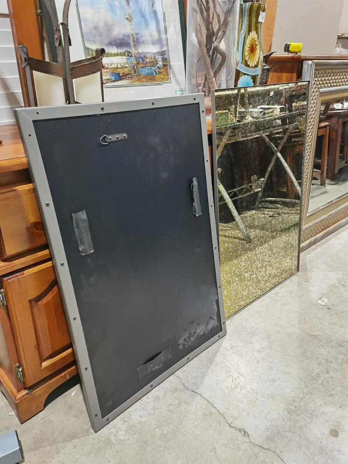 Antique Style Distressed Industrial Mirror 2 Available