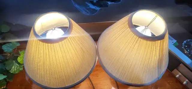Milk Glass Table Lamps - Set of 2