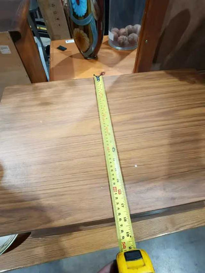 Wood and Black Side Table