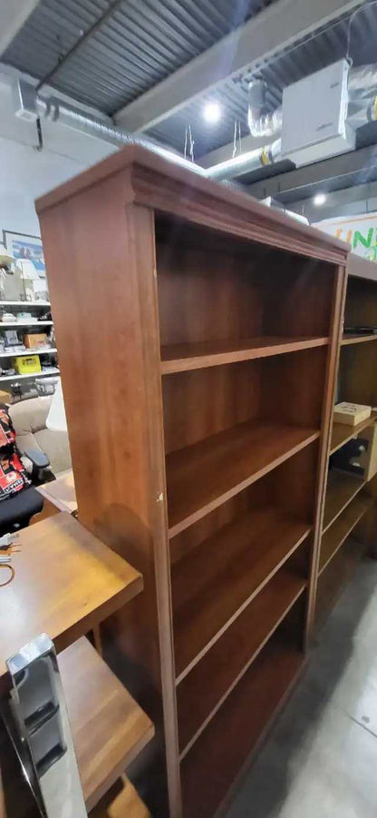 Dark Wood 5 Shelf Bookcase
