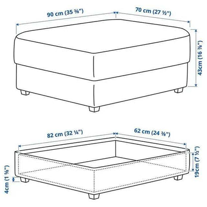 IKEA Kivik Footstool with Storage