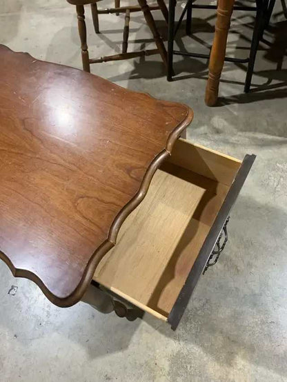 Provincial Dark Wood Side Table