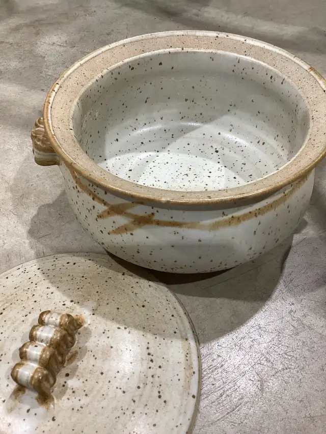 Stoneware Covered Casserole Dish and Mug