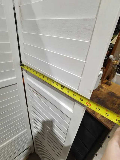 Three-Panel White Room Divider - 3 available