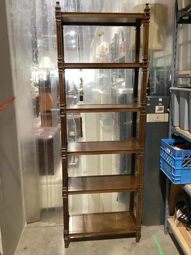 7’ Vintage Tall Wooden Shelf