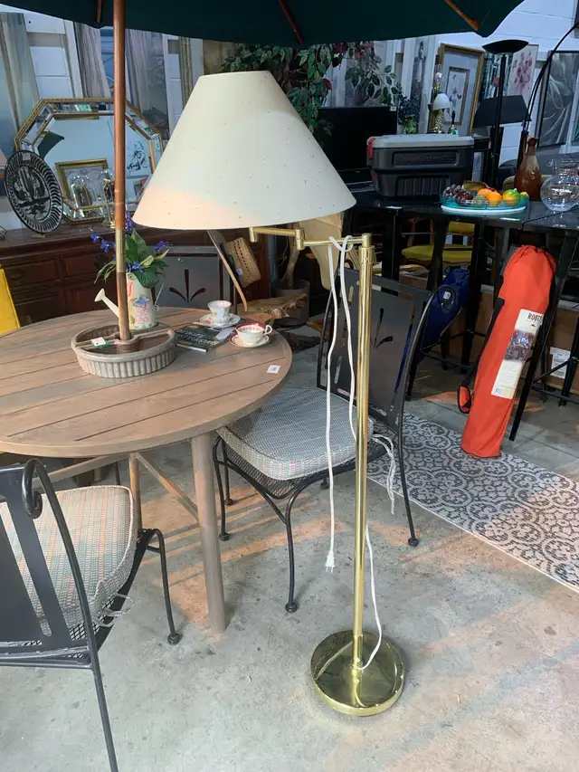 Adjustable Brass Floor Lamp