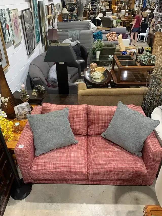 Red IKEA Loveseat Sofa
