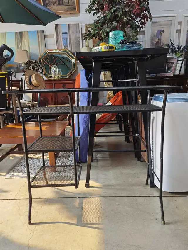Glass Top Metal Console Table