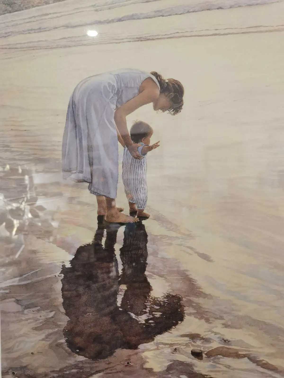 Steve Hanks In Mother's Arms Framed Print ( 2 available )