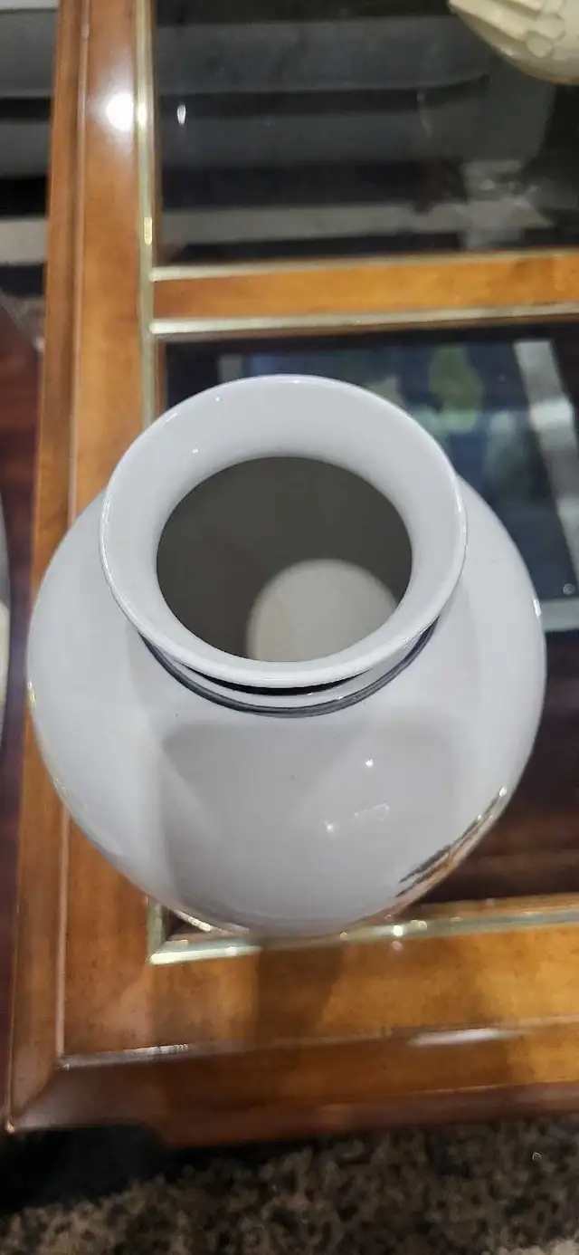 Ceramic Landscape Vase Chinese Inspired