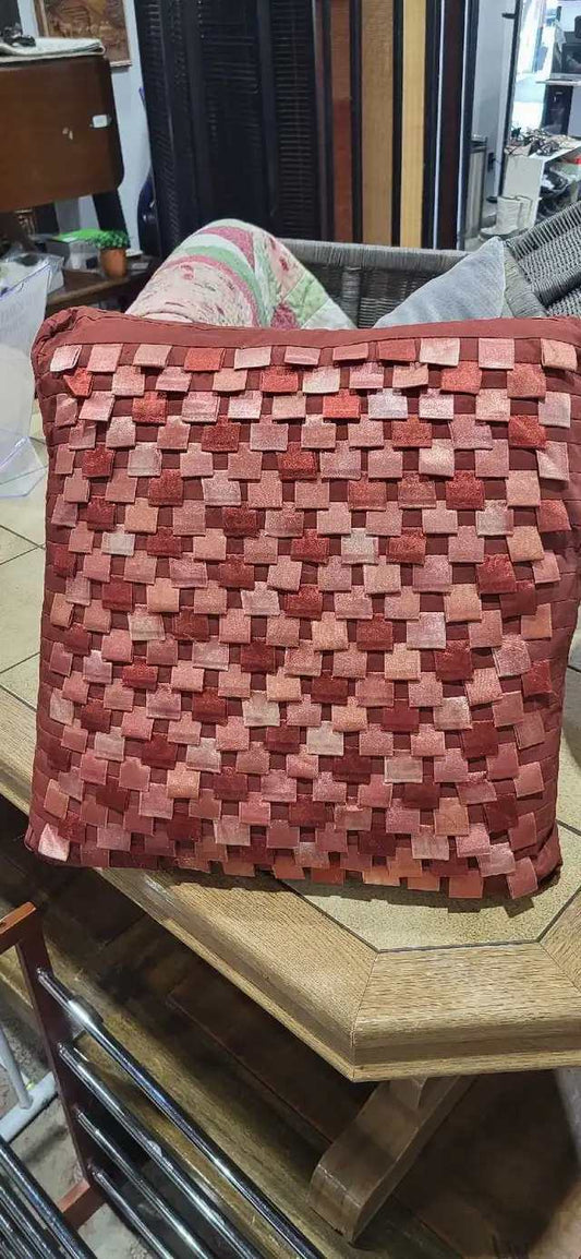 Pier 1 Red Woven Accent Pillow