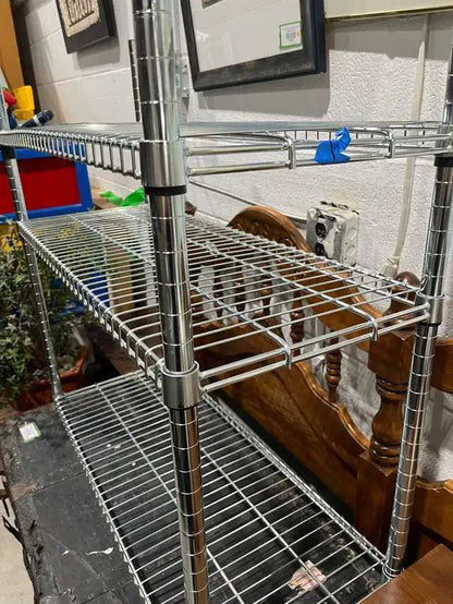 Chrome Wire Shelving Unit