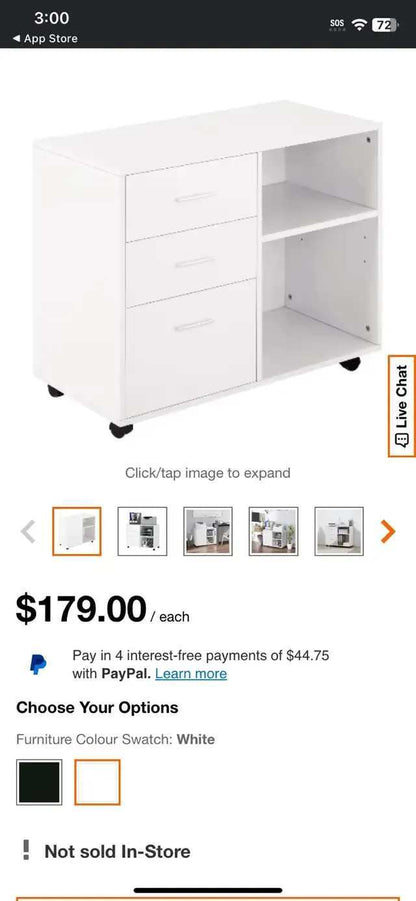 NEW! Homcom Storage Cabinet with Drawers and Shelves - Grey