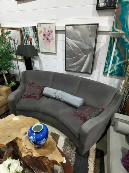 Soft Curved Grey Sofa