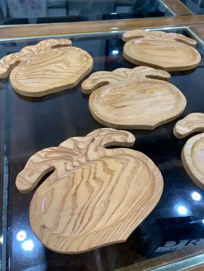 Set of 5 Wooden Turnip Shaped Coasters