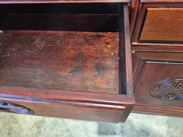 Asian Style 4 Drawer Credenza