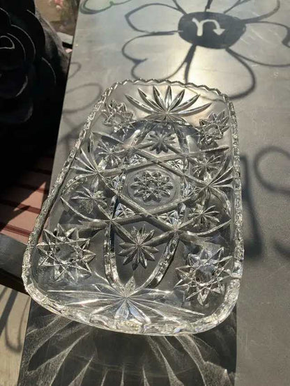 Vintage Crystal Serving Trays - 2 available