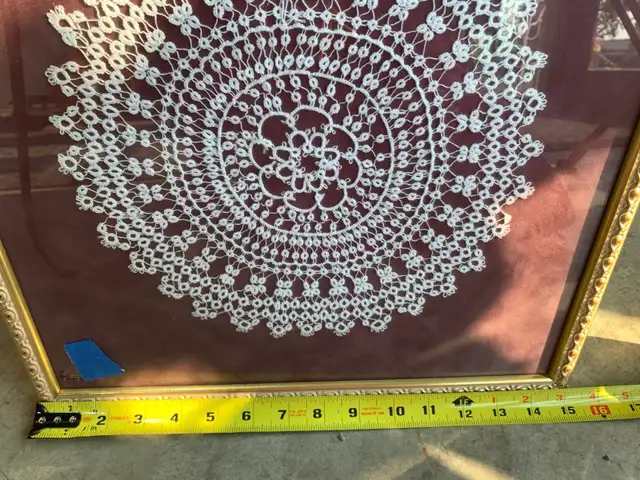 Vintage Framed Lace Art