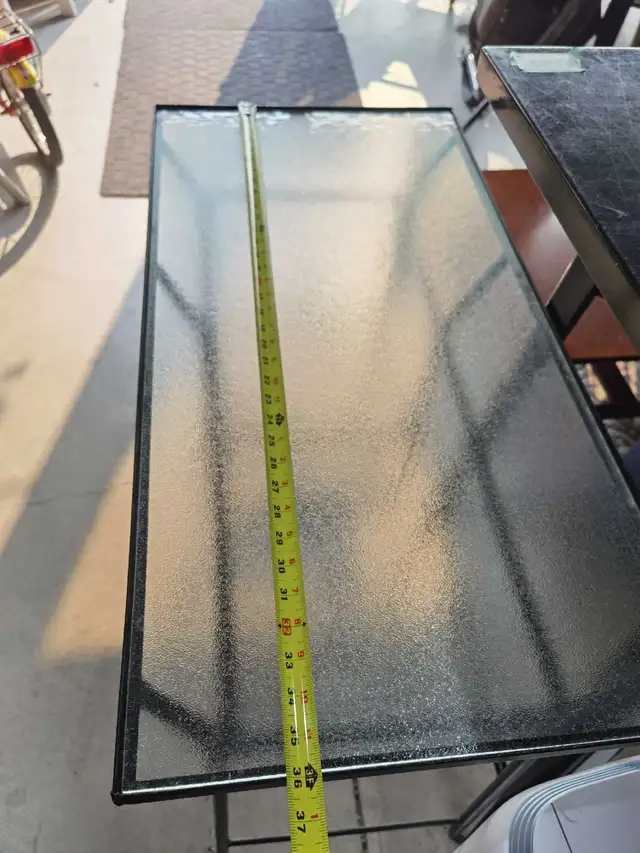 Glass Top Metal Console Table