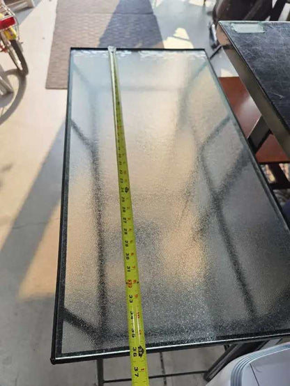 Glass Top Metal Console Table