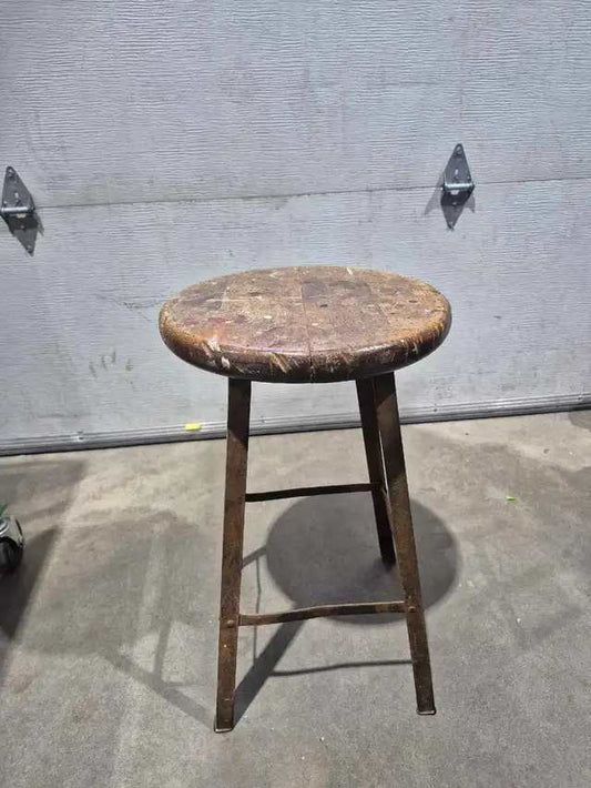 Vintage Industrial Workshop Stool