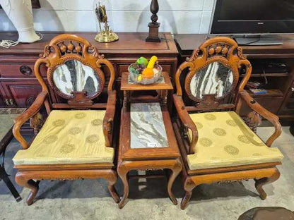 Chinese Marble Accent 3 Piece Set
