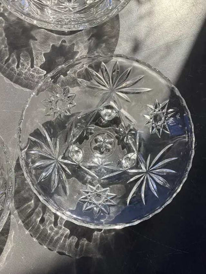 Star Pattern Glass Bowls - 4 available