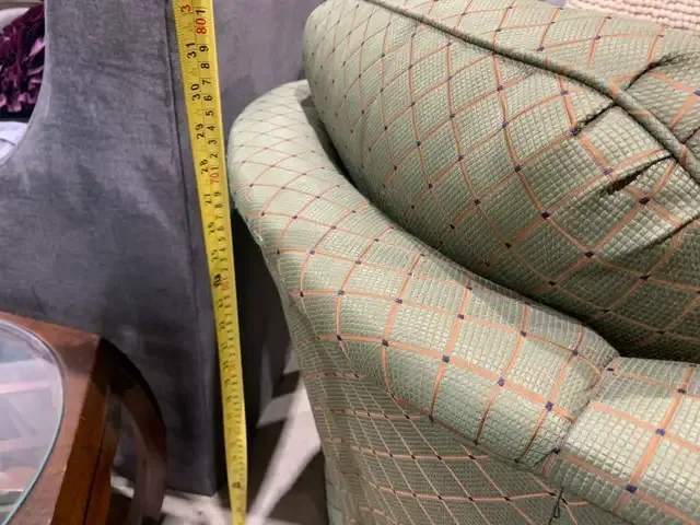 Armchair Green Diamond Pattern